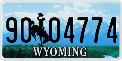WY license plate 9004774