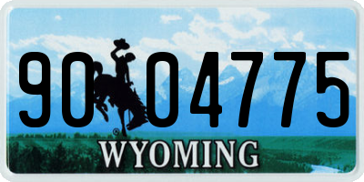 WY license plate 9004775