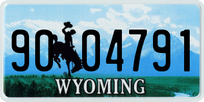 WY license plate 9004791