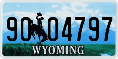 WY license plate 9004797