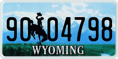 WY license plate 9004798