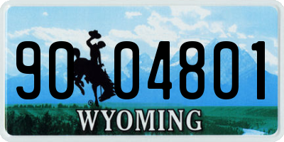 WY license plate 9004801