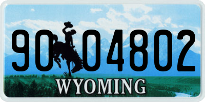 WY license plate 9004802