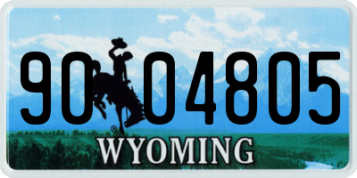 WY license plate 9004805