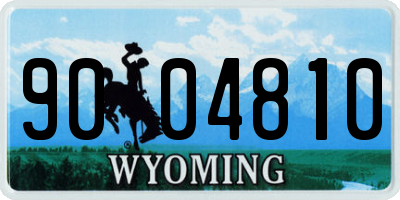 WY license plate 9004810