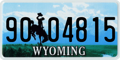 WY license plate 9004815