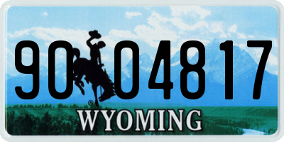 WY license plate 9004817