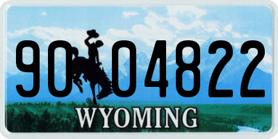 WY license plate 9004822