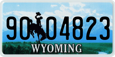 WY license plate 9004823