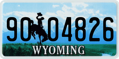 WY license plate 9004826