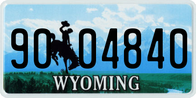 WY license plate 9004840
