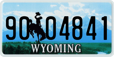 WY license plate 9004841