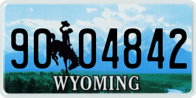 WY license plate 9004842