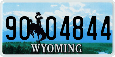 WY license plate 9004844