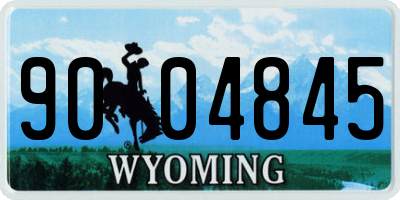 WY license plate 9004845