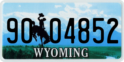 WY license plate 9004852