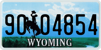 WY license plate 9004854