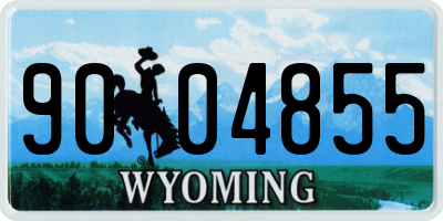 WY license plate 9004855