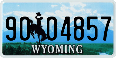 WY license plate 9004857