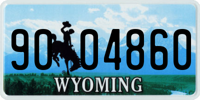 WY license plate 9004860