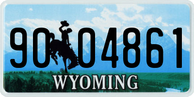 WY license plate 9004861