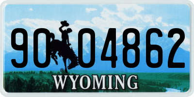 WY license plate 9004862