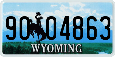 WY license plate 9004863