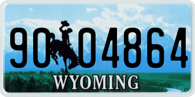 WY license plate 9004864