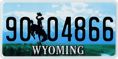 WY license plate 9004866