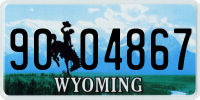 WY license plate 9004867