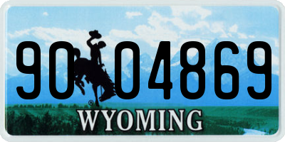 WY license plate 9004869