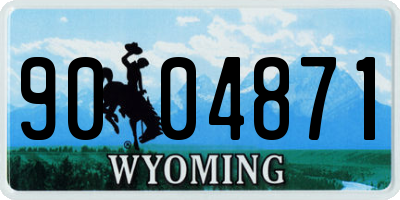 WY license plate 9004871