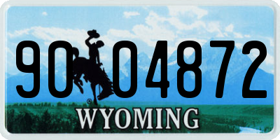 WY license plate 9004872