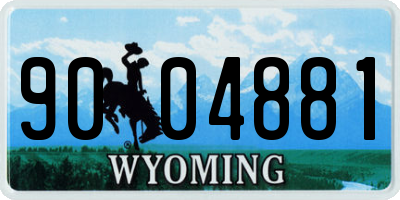 WY license plate 9004881
