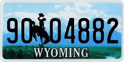 WY license plate 9004882