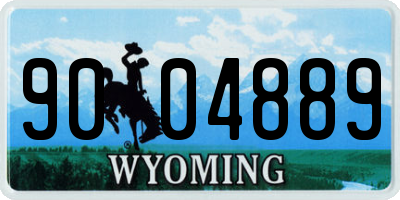 WY license plate 9004889