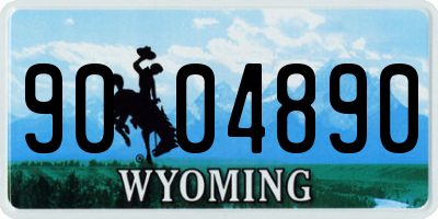 WY license plate 9004890