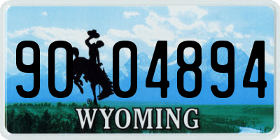 WY license plate 9004894
