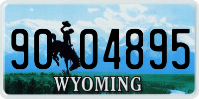 WY license plate 9004895