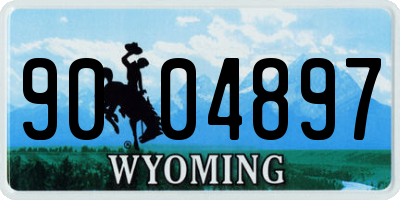 WY license plate 9004897