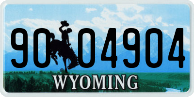 WY license plate 9004904