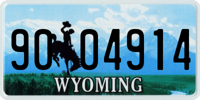 WY license plate 9004914