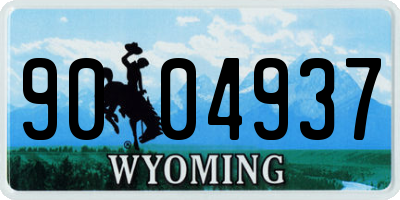 WY license plate 9004937