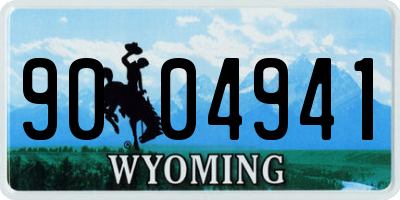 WY license plate 9004941