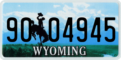 WY license plate 9004945