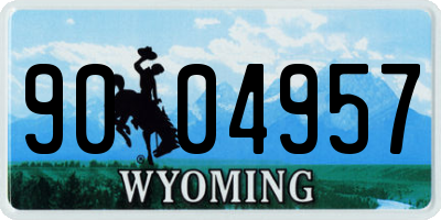 WY license plate 9004957