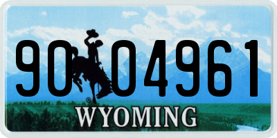 WY license plate 9004961