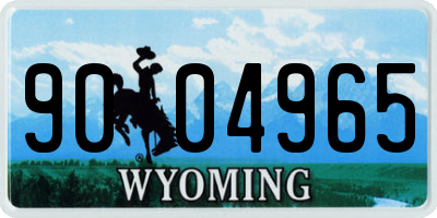 WY license plate 9004965