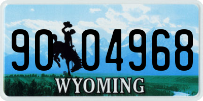 WY license plate 9004968