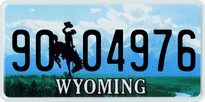 WY license plate 9004976